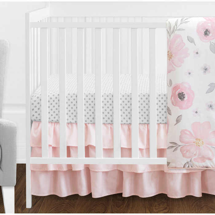 Sweet Jojo Designs Watercolor Floral 11 Piece Crib Bedding Set